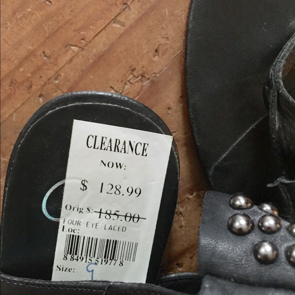 AQUA sz 9 NWT black leather festival shoe boot - Picture 3 of 7